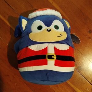Squishmallows Sonic the Hedgehog Christmas Santa Holiday Plush Toy 12 Inch NWT